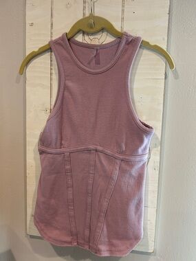 FP Movement by Free People Mauve Ribbed Racerback Tank